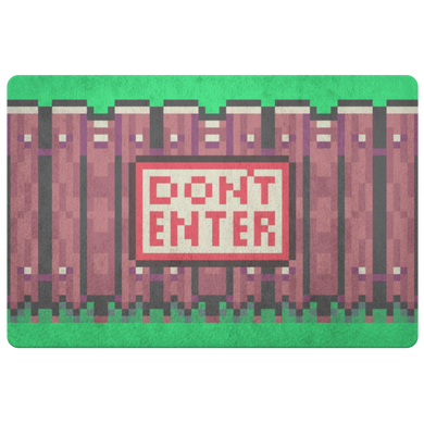 EarthBound ギーグの逆襲 Mother 2 Giant's Step Don't Enter Sign in Color Doormat