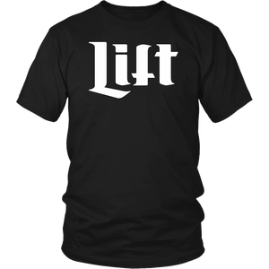 Miller Lift - ビール + ニク- Beer and Gainz - White Logo - Unisex T-Shirt