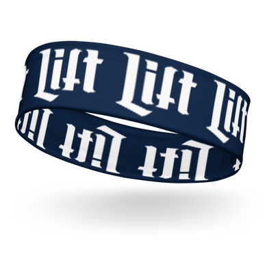 Miller Lift - ビール + ニク- Beer and Gainz - Headband - White on Navy