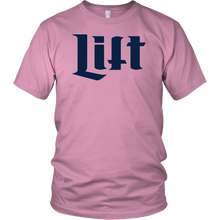 Miller Lift - ビール + ニク- Beer and Gainz - Navy Text - Unisex T-Shirt