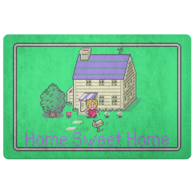 EarthBound Ness's House in Color - Home Sweet Home Welcome Door Mat - 26